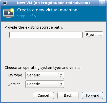 Import existing disk image (configuration)